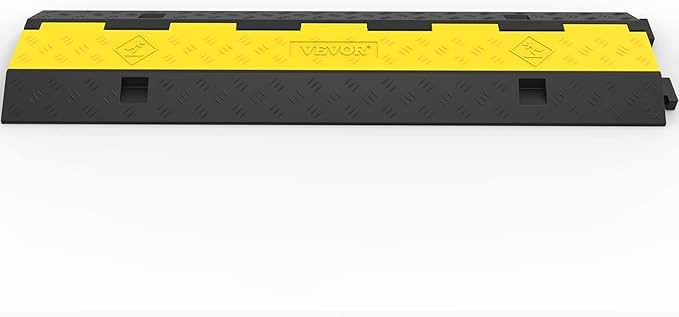 VEVOR 3 PCs Rubber Cable Protector Ramp, 2 Channel, 11000 lbs/axle Capacity - Image 9