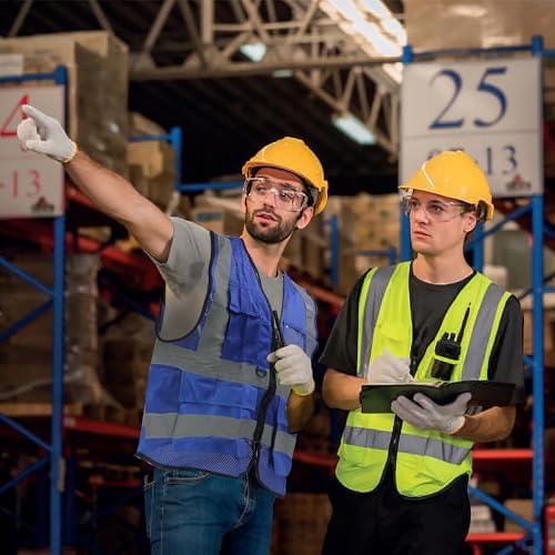 High Vis Safety Vest Reflective Strips, Multi-Pocket Design, Available in Yellow,Orange,black,Pink,blue,Red,purple - Image 4