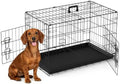 FDW | 30" Foldable Metal Dog Crate | Black | Cage for Medium Dogs by FDW