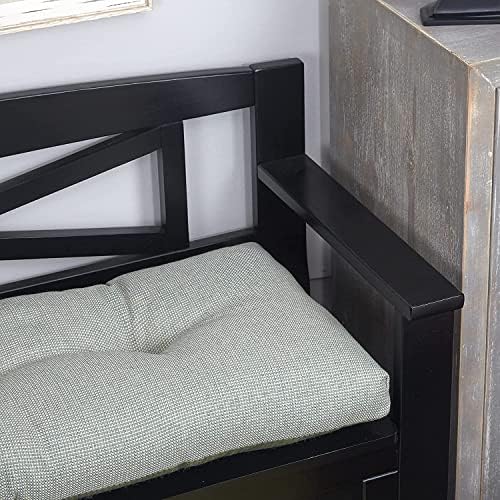 Klear Vu The Gripper Non-Slip Tufted Bench Cushion for Indoor Furniture, Assembled in USA, Entryway Storage, Bay Window, Corner Nook or Piano Seat, 43 Inches, Solid Spa - Image 3