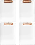 JIARI 4 Pack Clear Acrylic Office Clipboard A4 Letter Size 8.6" x 12.2" by JIARI