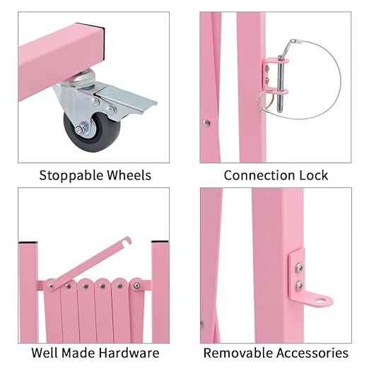 GYMTIME Expandable Metal Barricade, Portable Safety Barrier - Image 4