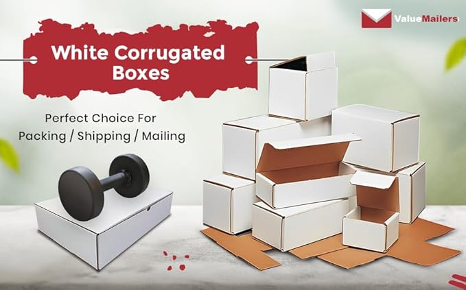 White Shipping Boxes 6x6x6 Heavy Duty, Lightweight - Image 3