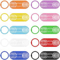 Small Binder Rings 1 inch, Book Rings 100pc, Flash Card Rings Index Card Ring Loose Leaf Binder Rings Multi-Color Ring Clips Metal Rings for Index Cards Rings for Paper (10 Colors) by SWZHAI