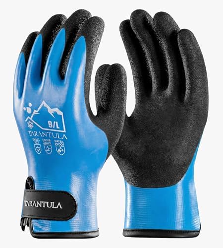 Tarantula 100% Waterproof Winter Work Gloves for Men & Women, Thermal Insulated Freezer Gloves for Cold Weather by Tarantula