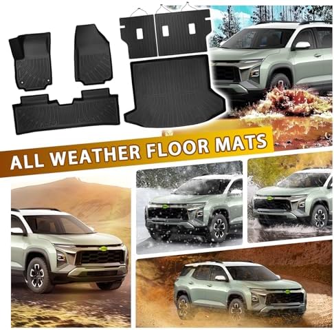 Powerty Floor Mats for 2025 2026 Chevrolet Chevy Equinox (Non EV) / GMC Terrain Car Mat, All Weather 3D TPE Anti-Slip Trunk Cargo Liner Seat Back Covers Protectors Full Set Car Accessories - Image 4