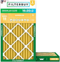 Filterbuy 16x30x2 Air Filter MERV 11 Pet & Allergy Defense (2-Pack) by Filterbuy