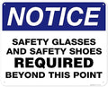 Safety Glasses and Safety Shoes Required Beyond This Point Sign, 24x30 by MySignCenter
