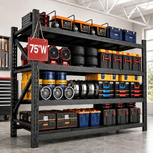 SAWJEC 7000LBS Garage Shelving Heavy Duty Metal Storage Shelves by SAWJEC