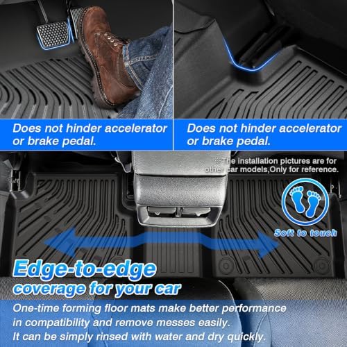 Bronco Floor Mats - Car Mats for Ford Bronco Sport 2021-2026 (Only for Sport) 4-Door, All Weather Floor Mats and Cargo Liner with Backrest Mat for Bronco Accessories, Heavy Duty Rubber Mats - Image 4