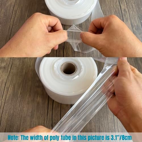 Poly Tubing Roll 2mil 2.4 inches×550 Feet,4/5/8/10cm Available,Food Grade LDPE Resin for Custom Length Packaging - Image 5
