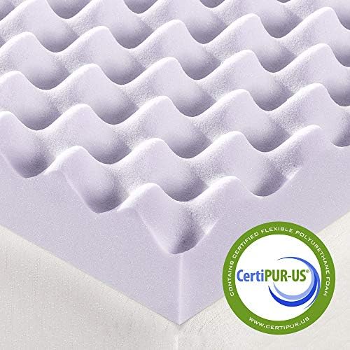 Best Price Mattress 3 Inch Egg Crate Memory Foam Mattress Topper with Soothing Lavender Infusion, CertiPUR-US Certified, Dorm Essentials, Twin - Image 6
