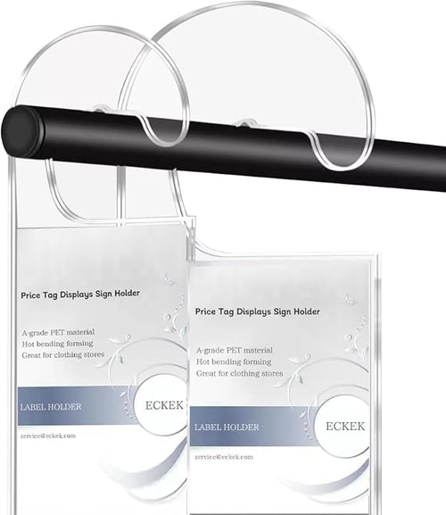 2 Pack Label Holder Price Tag Displays Sign Holder Data Card Holder Ads Display by ECKEK