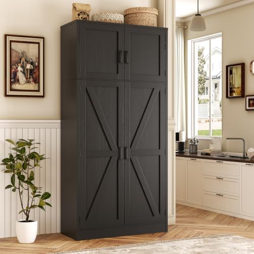 Unikito 71” Tall Kitchen Pantry Storage Cabinet with Adjustable Shelves by Unikito