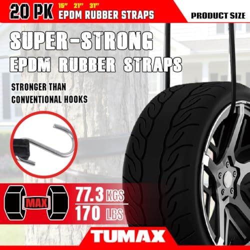 20PCS EPDM Bungee Cords S Hooks,Heavy Duty Tarp Straps - Image 4