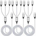 Multi Charging Cable 4ft 3Pack 3 in 1 Charger Cord, Multiple Usb C Cable by XnewCable