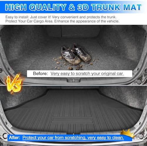 Cartist Cargo Liner Fits for Honda Accord 2013 2014 2015 2016 2017, All Weather Rear Trunk Mat for Accord Accessories Heavy Duty Car Cargo Mat - Image 6