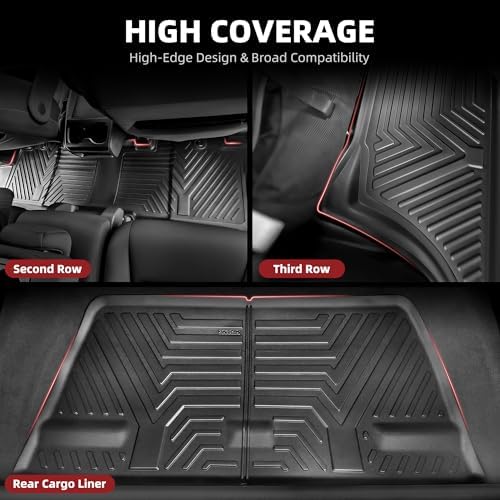 YITAMOTOR Floor & Cargo Mats Fit Honda Odyssey 2018-2026 Mini Passenger Van - Image 2
