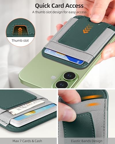 Upgraded for Magsafe Wallet, 7 Card Holder, Strongest Magnetic Wallet - Image 4