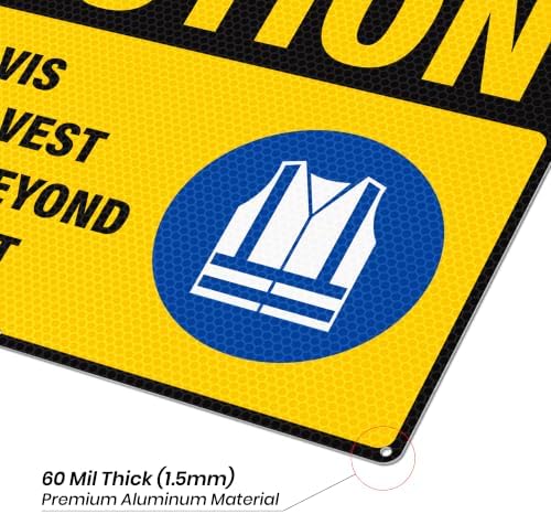 Caution Hi-Vis Safety Vest Required Beyond This Point Sign - Image 5