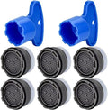 6 Pieces Faucet Aerators with Faucet Aerator Removal Tool 16.5 mm Water Saving Flow Restrictor Set Replacement Part for Bathroom or Kitchen, Not Universal by Sankoly