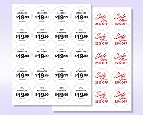 NextDayLabels - 2 Inch Round Stickers - Matte White Blank Laser/Inkjet Labels - - Image 5