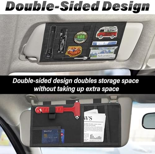 BFXM Tactical Visor Organizer, Car Visor Organizer, Sunvisor Organizers - Image 5