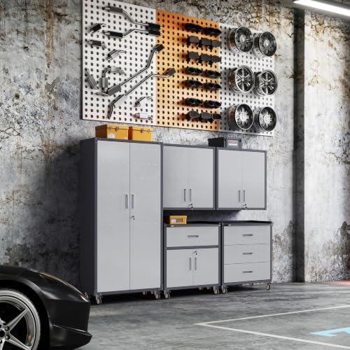 5-Piece Garage Storage Cabinets System Heavy Duty Workshop Set - Image 3