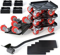 Fivepears Furniture Lift Mover Tool Set-3000 lb,5-Wheel Heavy-Duty Furniture Dolly with Handle,360°Swivel Casters Trolley-Ideal for Moving Heavy Machinery, Equipment, Pianos, Couches and Carpeted by FIVEPEARS