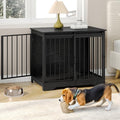 Hzuaneri 31.9" M Dog Crate Furniture Indoor Dog Kennel with Barn Door by Hzuaneri