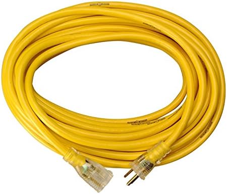 Southwire Yellow Jacket Heavy Duty Extension Cord - Outdoor Power for Tools & Equipment - Lighted End with SJTW Jacket & Three Prong Plug - 100 Foot - Image 2