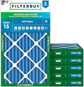 Filterbuy 14x25x2 Air Filter MERV 13 Smoke & Allergy Defense (6-Pack) by Filterbuy