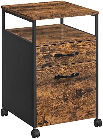 VASAGLE 2 Drawer File Cabinet, Rolling Printer Stand by Unknown