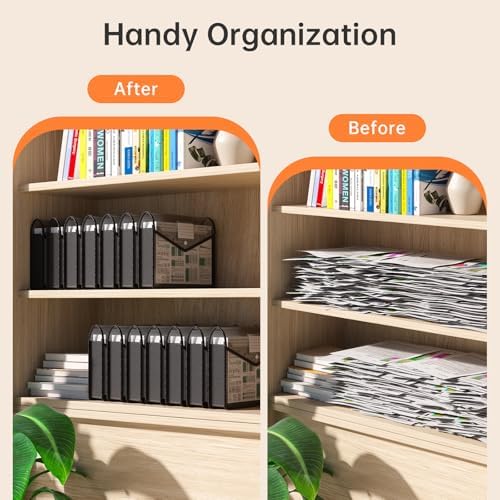Plastic Expanding File Folder, Black File Folder Organizer Holder - Image 5