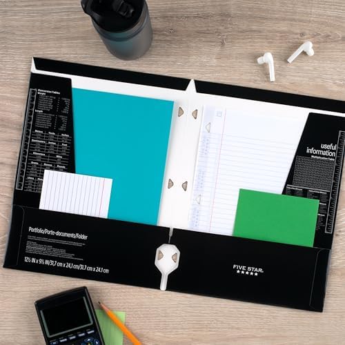 Five Star 4-Pocket Folder, 6 Pack, Paper Folder, Fits 3-Ring Binders, Holds 8-1/2" x 11" Paper, Assorted Colors (38056) - Image 4