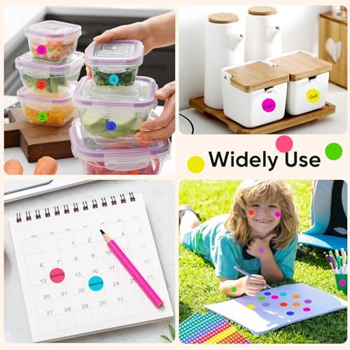 3000 PCS 1/2 Inch Colored Dot Stickers Round Color Coding Labels Circle Dots Labels Price Stickers Polka Circle Dots Sticker Label Sticker for Office, Classroom, Papers Etc - Image 4