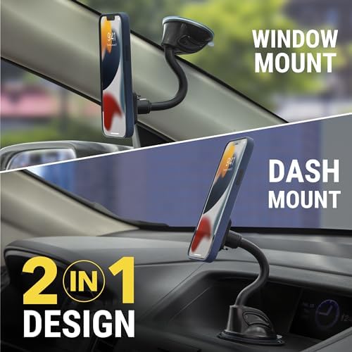 Scosche MXWDL Magnetic Cell Phone Holders for Your Car Dash/Windshield, Suction Cup Phone Holder Car Mount with Extra Strong Magnet, Thick Metal Plate Compatible with iPhone, Samsung and More, 2 Pack - Image 4