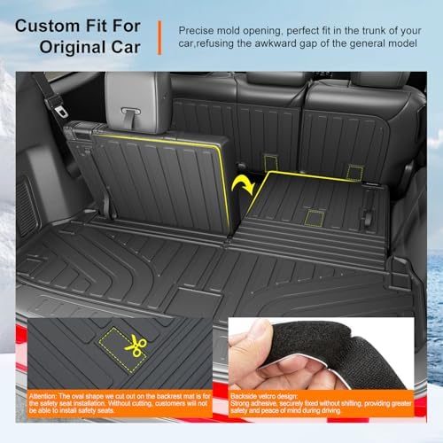 powoq 7 Seats Floor Mats Set Compatible with 2013-2020 Nissan Pathfinder - Image 2