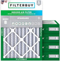 Filterbuy 20x25x4 Air Filter MERV 8 Dust & Allergy Defense (5-Pack) by Filterbuy