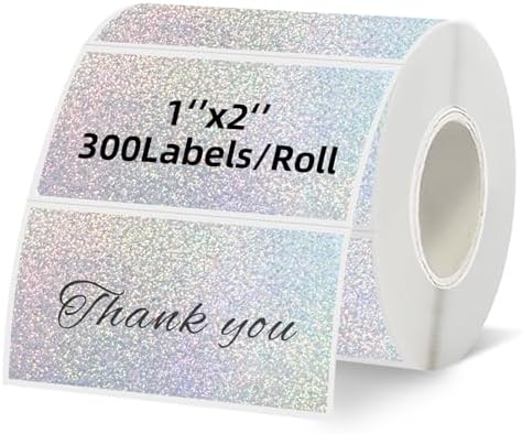 2''x1'' Holographic Direct Thermal Barcode Labels,Self-Adhesive Thermal Printer Stickers for Address Design DIY Logo Business（Dots） by Unknown