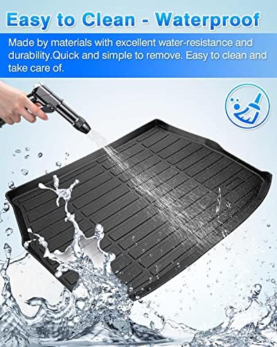 Cartist Cargo Liner Compatible with Toyota C-HR 2018-2022, All Weather Cargo Trunk Mat for CHR Accessories Heavy Duty Waterproof Black - Image 3