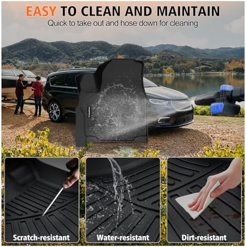 Floor Mats Full Set for Chrysler Pacifica 2017-2025 Touring Gas 7 Seater - Image 6