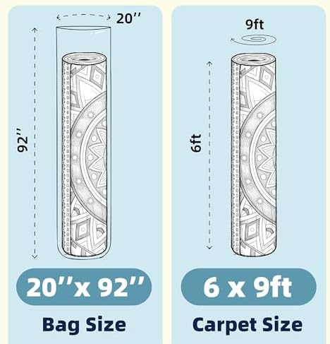 Heavy Duty Plastic Carpet Storage Bag, 92 x 20 Inch Rug Shipping Bag - Image 2