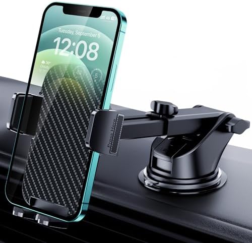 Qifutan Phone Holders for Your Car with Military-Grade Suction Phone Stand for Car [Super Stable] Automobile Car Mount for iPhone Universal Car Dashboard Windshield Mount Fit iPhone Smartphones by Qifutan