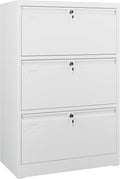 Aobabo 3 Drawer Wide Lateral File Cabinet, Metal Filing Cabinet by Aobabo