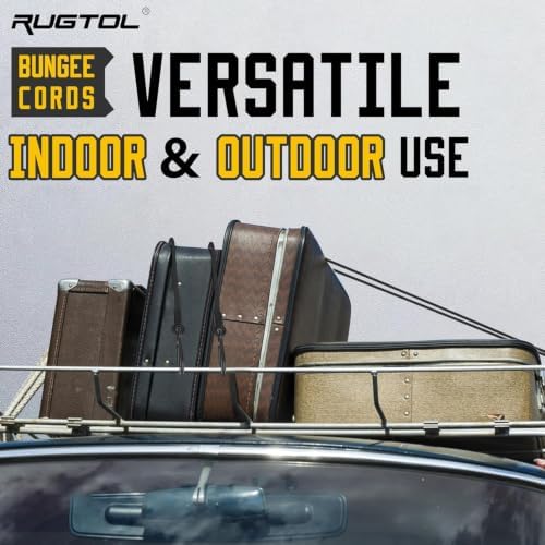 Rugtol Bungee Cords with Carabiner Hooks, Include 8", 15", 24", for Camping, Tarps, Bike Racks, Tents, 6 Pack - Image 7
