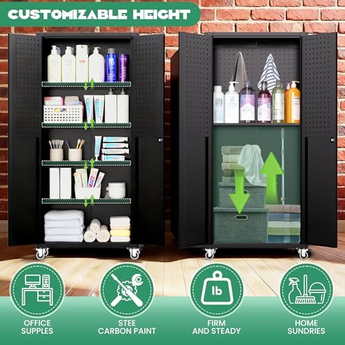 Garage Cabinet System | Heavy Duty Steel All-in-One Modular Garage Cabinet Set for Ultimate Workshop Organization | Easy Assembly Garage Storage Cabinets & Tool Bench - Image 5