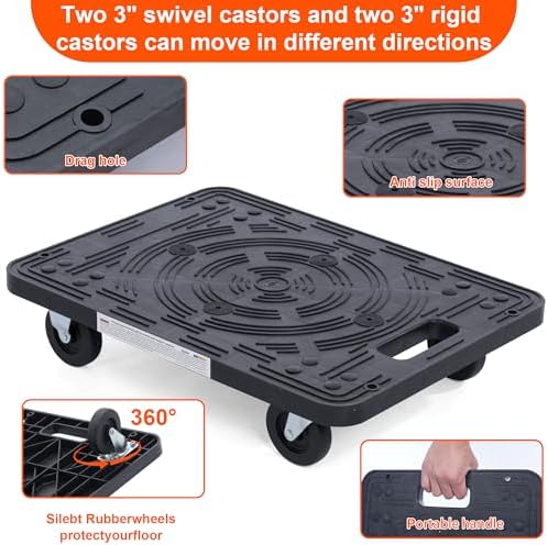 MaxWorks 80854 Furniture Movers Dolly With Wheels - 200 lb. Capacity - Image 4