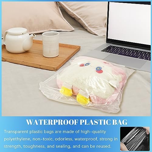 WFPLUS 100 Pack 18 x 24 inch 1 Mil Clear Plastic Flat Poly Bags - Image 7