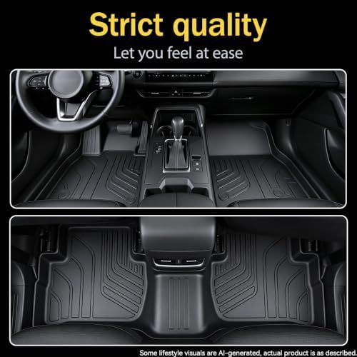 Prosheve Floor Mats for Mazda CX5 2026,Custom Fit TPE All Weather Floor Liners 1st & 2nd Row Car Mats for Mazda CX-5 Accessories,Black - Image 4